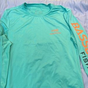 Bassdash Aqua Long Sleeve Shirt- youth Medium